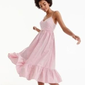 J.Crew Spaghetti Strap Red Striped Dress